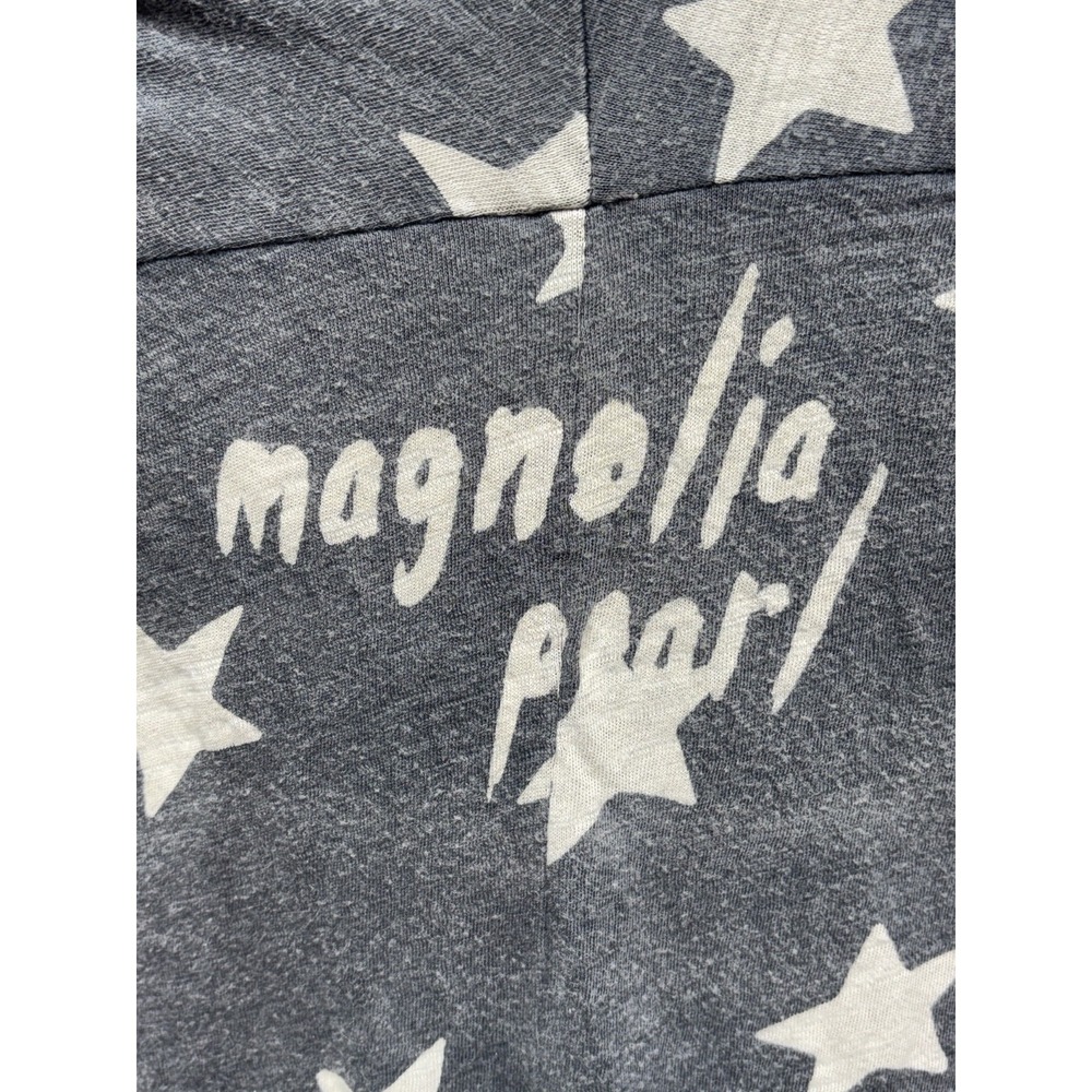 Magnolia Pearl Cardigan Faded Blue Star Print Women One Size Asymmetric *READ* - Picture 5 of 7